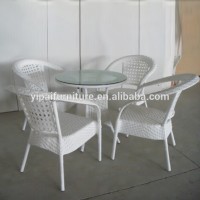 elegant rattan table and chair for dining furniture YPS005