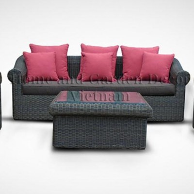 Poly Rattan Garden Sofa